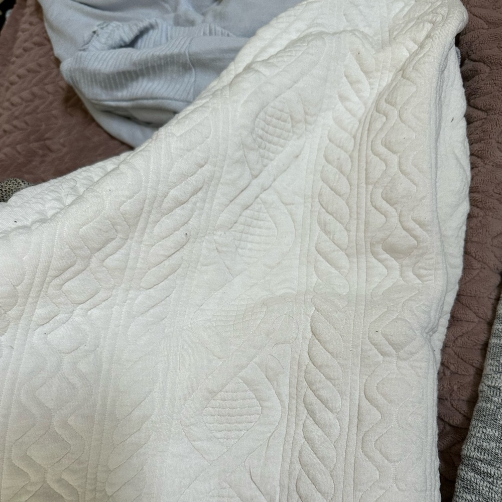 Cream sweatshirt, designed to look like a sweater, Loft Lou & Grey